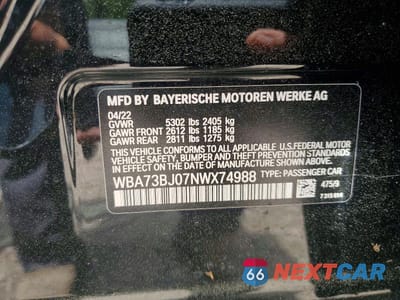 Zdjęcie 13 z 13 samochodu: 2022 BMW 540 XI VIN:WBA73BJ07NWX74988 - miniatura