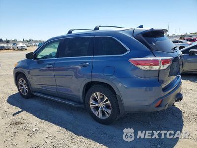 Drugie zdjęcie samochodu z przodu: 2014 TOYOTA HIGHLANDER XLE VIN:5TDJKRFH8ES020372 - miniatura