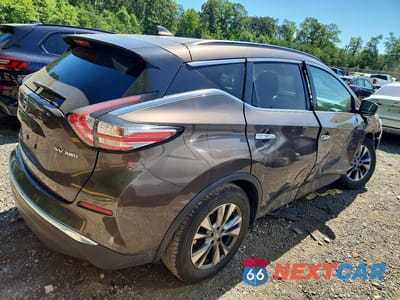 Trzecie zdjęcie samochodu z tyłu: 2016 NISSAN MURANO SV VIN:5N1AZ2MH1GN157969 - miniatura