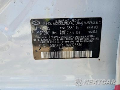 Zdjęcie 12 z 12 samochodu: 2016 HYUNDAI ELANTRA SE VIN:5NPDH4AE7GH726334 - miniatura
