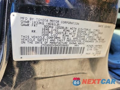 Zdjęcie 13 z 13 samochodu: 2004 TOYOTA RAV4 BASE VIN:JTEGD20V940008660 - miniatura