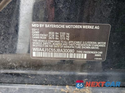 Zdjęcie 12 z 12 samochodu: 2018 BMW 430I GRAN COUPE VIN:WBA4J1C55JBA30080 - miniatura