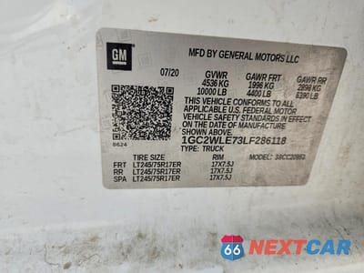 Zdjęcie 12 z 12 samochodu: 2020 CHEVROLET SILVERADO C2500 HEAVY DUTY VIN:1GC2WLE73LF286118 - miniatura