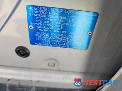 Zdjęcie 12 z 12 samochodu: 2006 SUZUKI GRAND VITARA LUXURY VIN:JS3TD947664104167 - miniatura