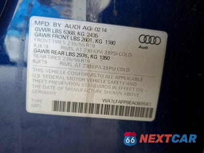 Zdjęcie 13 z 13 samochodu: 2014 AUDI Q5 PREMIUM PLUS VIN:WA1LFAFP8EA089561 - miniatura