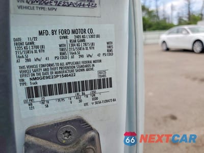 Zdjęcie 14 z 14 samochodu: 2023 FORD TRANSIT CONNECT XL CARGO VIN:NM0GE9E23P1546422 - miniatura