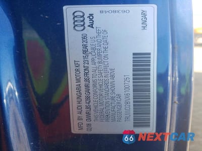 Zdjęcie 13 z 13 samochodu: 2006 AUDI TT 3.2 QUATTRO VIN:TRUWD28NX61007251 - miniatura