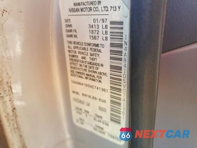 Zdjęcie 12 z 12 samochodu: 1997 NISSAN SENTRA BASE VIN:1N4AB41D5VC741361 - miniatura