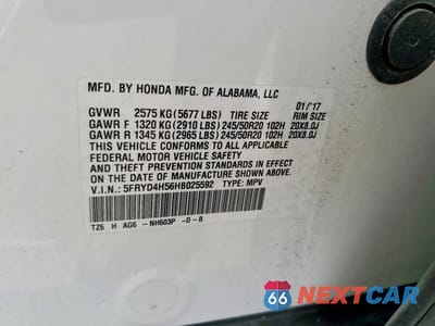 Zdjęcie 14 z 14 samochodu: 2017 ACURA MDX TECHNOLOGY VIN:5FRYD4H56HB025592 - miniatura