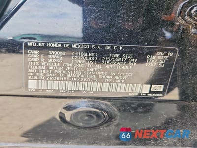 Zdjęcie 13 z 13 samochodu: 2018 HONDA HR-V EX VIN:3CZRU6H56JM728025 - miniatura