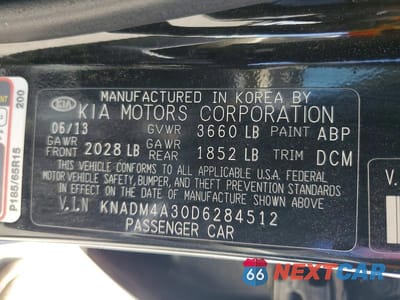 Zdjęcie 12 z 12 samochodu: 2013 KIA RIO LX VIN:KNADM4A30D6284512 - miniatura