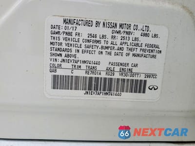 Zdjęcie 12 z 12 samochodu: 2017 INFINITI Q50 3.0T PREMIUM VIN:JN1EV7AP1HM741440 - miniatura