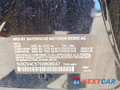Zdjęcie 13 z 13 samochodu: 2013 BMW X5 XDRIVE35I VIN:5UXZV4C57D0B08047 - miniatura