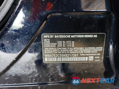 Zdjęcie 12 z 12 samochodu: 2019 BMW 740 I VIN:WBA7E2C55KB217261 - miniatura