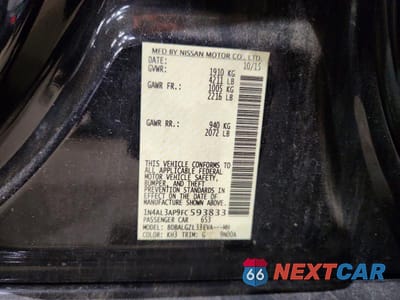 Zdjęcie 12 z 12 samochodu: 2015 NISSAN ALTIMA 2.5 S VIN:1N4AL3AP9FC593833 - miniatura