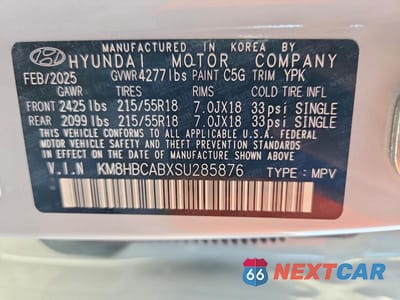 Zdjęcie 12 z 12 samochodu: 2025 HYUNDAI KONA SEL VIN:KM8HBCABXSU285876 - miniatura