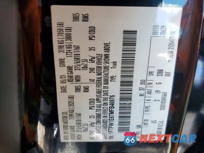 Zdjęcie 12 z 12 samochodu: 2021 FORD F150 SUPERCREW VIN:1FTFW1E87MFB46976 - miniatura