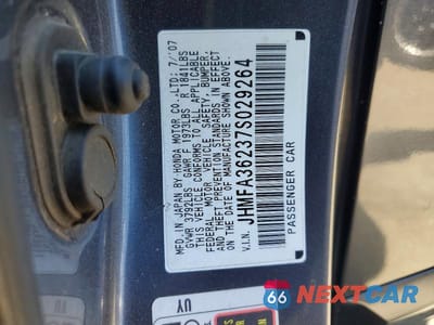 Zdjęcie 12 z 12 samochodu: 2007 HONDA CIVIC HYBRID VIN:JHMFA36237S029264 - miniatura