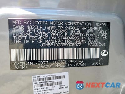 Zdjęcie 13 z 13 samochodu: 2025 LEXUS IS 500 F SPORT ULTIMATE EDITION VIN:JTHBP1D23S5008572 - miniatura