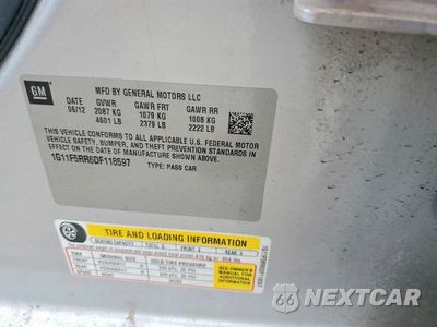 Zdjęcie 12 z 12 samochodu: 2013 CHEVROLET MALIBU 2LT VIN:1G11F5RR6DF118597 - miniatura
