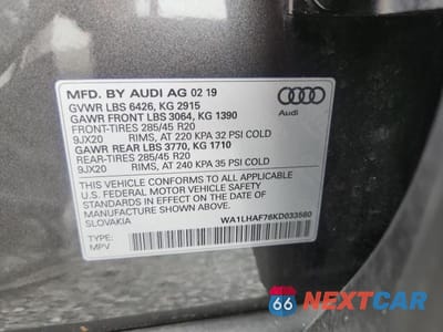 Zdjęcie 13 z 13 samochodu: 2019 AUDI Q7 PREMIUM PLUS VIN:WA1LHAF76KD033560 - miniatura