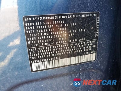 Zdjęcie 14 z 14 samochodu: 2019 VOLKSWAGEN TIGUAN SE VIN:3VV3B7AX8KM052747 - miniatura