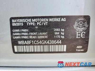Zdjęcie 12 z 12 samochodu: 2016 BMW 328 D XDRIVE VIN:WBA8F1C54GK438644 - miniatura