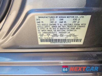 Zdjęcie 12 z 12 samochodu: 2006 NISSAN MAXIMA 3.5 SE VIN:1N4BA41E66C814772 - miniatura