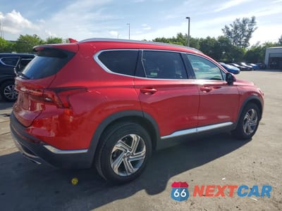 Trzecie zdjęcie samochodu z tyłu: 2021 HYUNDAI SANTA FE SEL VIN:5NMS24AJ4MH331025 - miniatura
