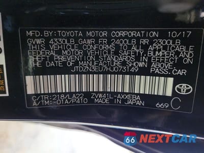 Zdjęcie 12 z 12 samochodu: 2017 TOYOTA PRIUS V FOUR VIN:JTDZN3EU7HJ073149 - miniatura