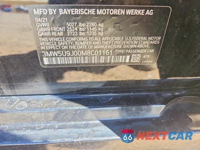 Zdjęcie 12 z 12 samochodu: 2021 BMW M340XI VIN:3MW5U9J00M8C01161 - miniatura