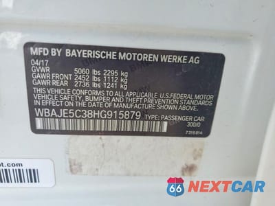 Zdjęcie 12 z 12 samochodu: 2017 BMW 540 VIN:WBAJE5C38HG915879 - miniatura