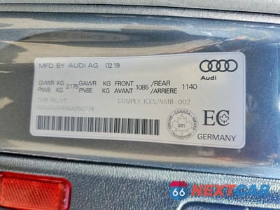 Zdjęcie 13 z 13 samochodu: 2019 AUDI A4 KOMFORT VIN:WAUANAF45KA050778 - miniatura