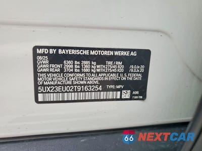 Zdjęcie 12 z 12 samochodu: 2026 BMW X5 XDRIVE40I VIN:5UX23EU02T9163254 - miniatura