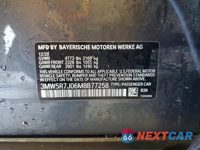Zdjęcie 13 z 13 samochodu: 2021 BMW 330XI VIN:3MW5R7J06M8B77258 - miniatura