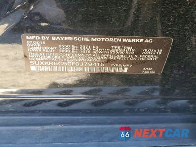 Zdjęcie 12 z 12 samochodu: 2015 BMW X5 XDRIVE50I VIN:5UXKR6C50F0J79415 - miniatura