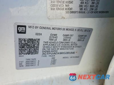 Zdjęcie 12 z 12 samochodu: 2024 GMC SIERRA K1500 VIN:3GTPUAEK6RG281846 - miniatura