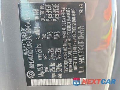 Zdjęcie 13 z 13 samochodu: 2024 HYUNDAI SANTA FE XRT VIN:5NMP3DGL1RH044535 - miniatura