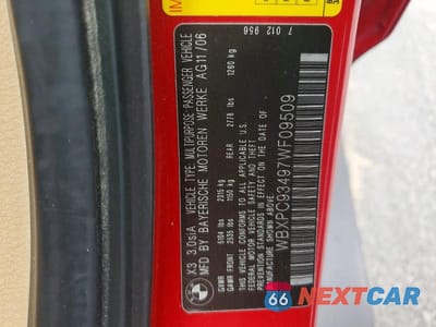 Zdjęcie 13 z 13 samochodu: 2007 BMW X3 3.0SI VIN:WBXPC93497WF09509 - miniatura