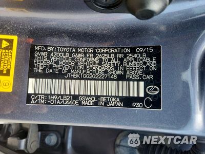 Zdjęcie 12 z 12 samochodu: 2016 LEXUS ES 350 VIN:JTHBK1GG2G2227148 - miniatura