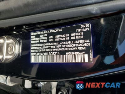Zdjęcie 13 z 13 samochodu: 2020 PORSCHE MACAN VIN:WP1AA2A58LLB08214 - miniatura