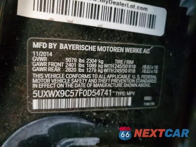Zdjęcie 13 z 13 samochodu: 2015 BMW X3 XDRIVE28I VIN:5UXWX9C57F0D54741 - miniatura