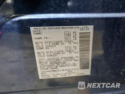 Zdjęcie 13 z 13 samochodu: 2014 NISSAN PATHFINDER S VIN:5N1AR2MM2EC689303 - miniatura