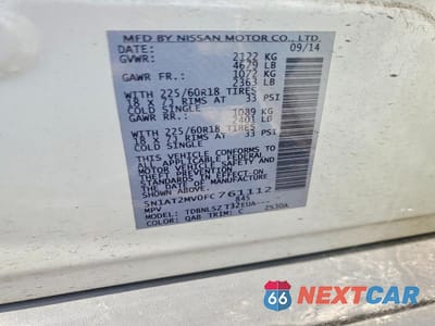 Zdjęcie 13 z 13 samochodu: 2015 NISSAN ROGUE SL VIN:5N1AT2MV0FC761112 - miniatura