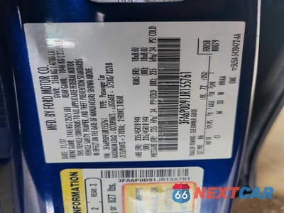 Zdjęcie 12 z 12 samochodu: 2018 FORD FUSION TITANIUM VIN:3FA6P0D91JR155761 - miniatura