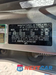 Zdjęcie 13 z 13 samochodu: 2022 KIA SPORTAGE EX VIN:KNDPNCAC1N7007287 - miniatura