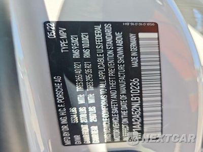 Zdjęcie 13 z 13 samochodu: 2022 PORSCHE MACAN VIN:WP1AA2A52NLB10236 - miniatura
