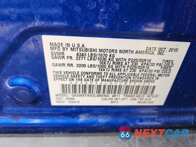 Zdjęcie 13 z 13 samochodu: 2015 MITSUBISHI OUTLANDER SPORT SE VIN:4A4AR4AU6FE058363 - miniatura