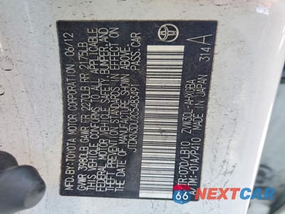 Zdjęcie 12 z 12 samochodu: 2012 TOYOTA PRIUS FOUR VIN:JTDKN3DU2C5483491 - miniatura