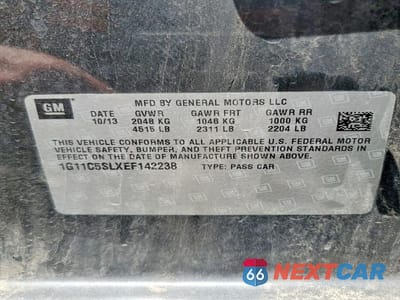 Zdjęcie 12 z 12 samochodu: 2014 CHEVROLET MALIBU 1LT VIN:1G11C5SLXEF142238 - miniatura